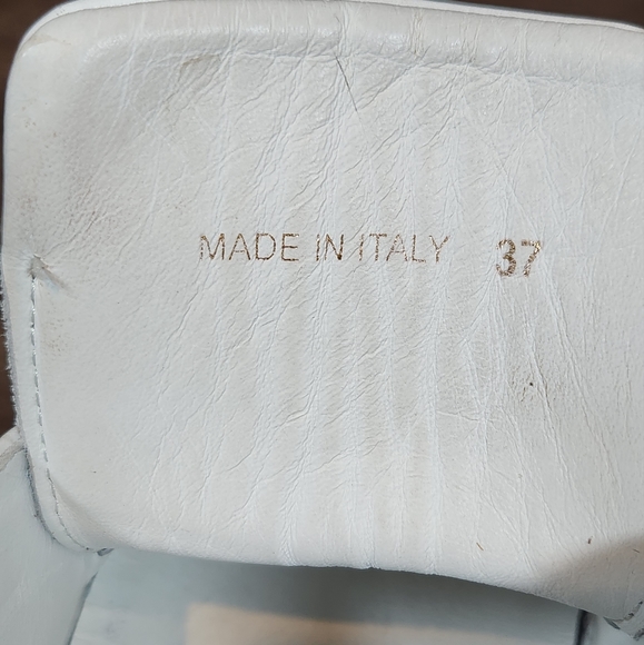 ZCD Montreal Italian Crystals White Leather Bling ASO Jennifer Lopez 37 US 6.5 - Picture 7 of 16